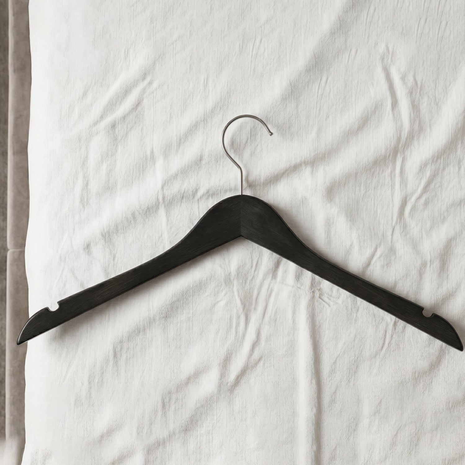 Premium Cloth Hanger Durable Non-Slip with Metal Hook for Wardrobe - Back View