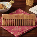 Natural Wooden Hair Comb Anti Static for Silky, Tangle-Free Hair - Back View