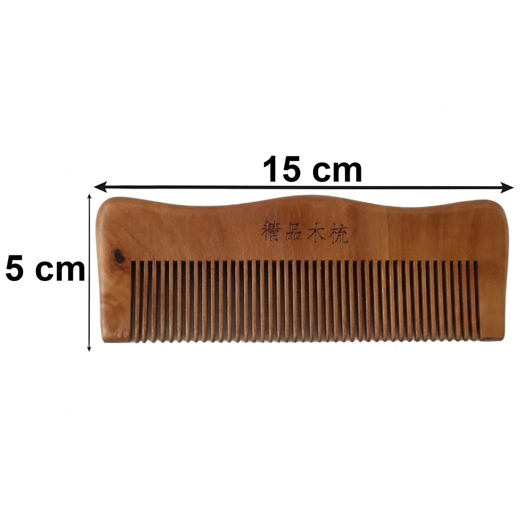 Natural Wooden Hair Comb Anti Static for Silky, Tangle-Free Hair - Detail View 6