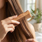 Natural Wooden Hair Comb Anti Static for Silky, Tangle-Free Hair - Detail View 7