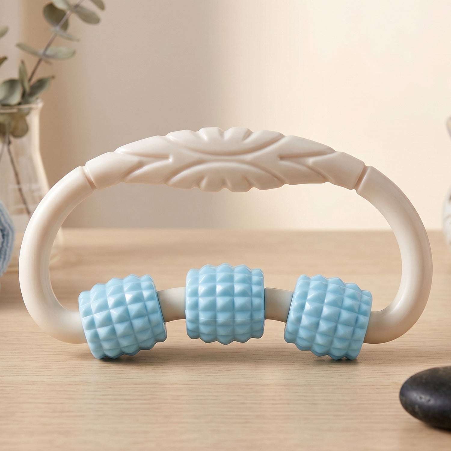 Muscle Relief Roller Handheld Body Massager for Relaxation and Recovery - Back View