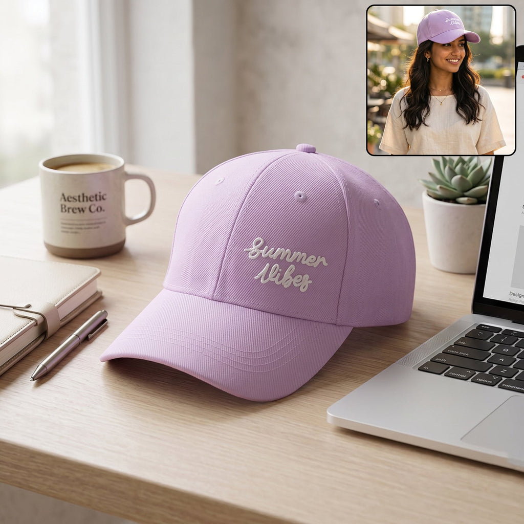 Summer Vibes Embroidered Baseball Cap Stylish Sun Protection