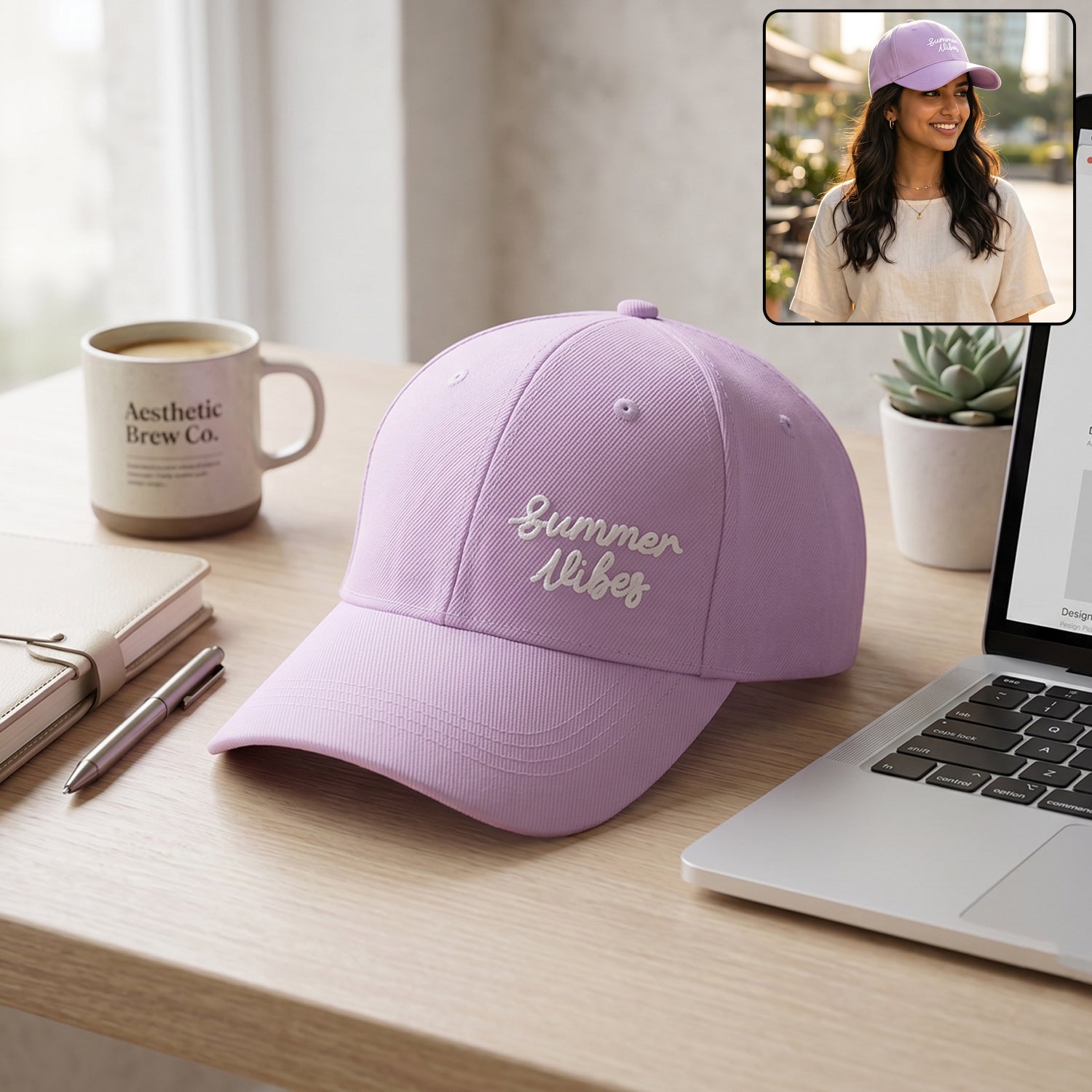Summer Vibes Embroidered Baseball Cap Stylish Sun Protection