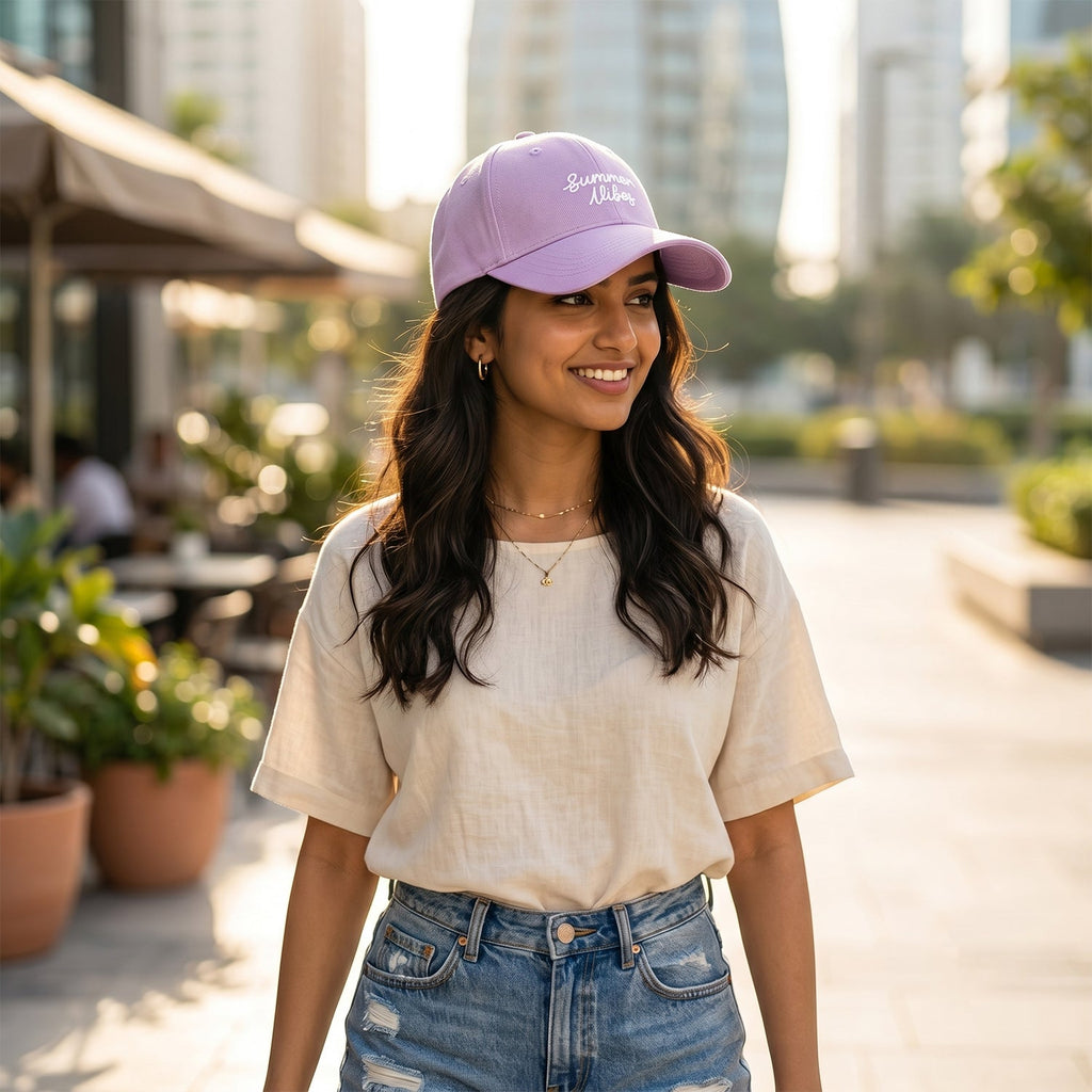 Summer Vibes Embroidered Baseball Cap Stylish Sun Protection - Detail View 7