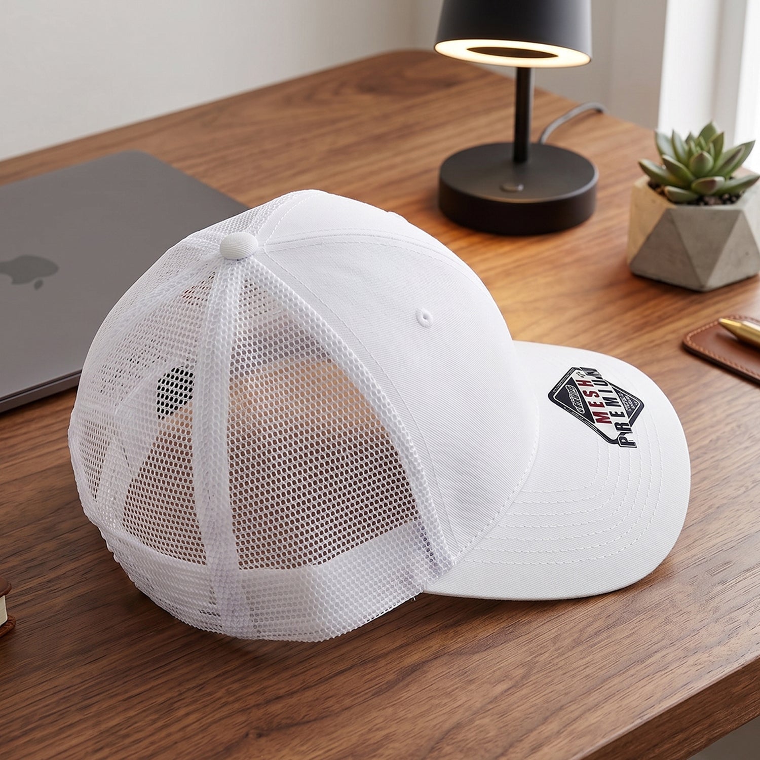 Breathable Mesh Trucker Cap Unisex Fashion for Outdoors & Casuals - Back View