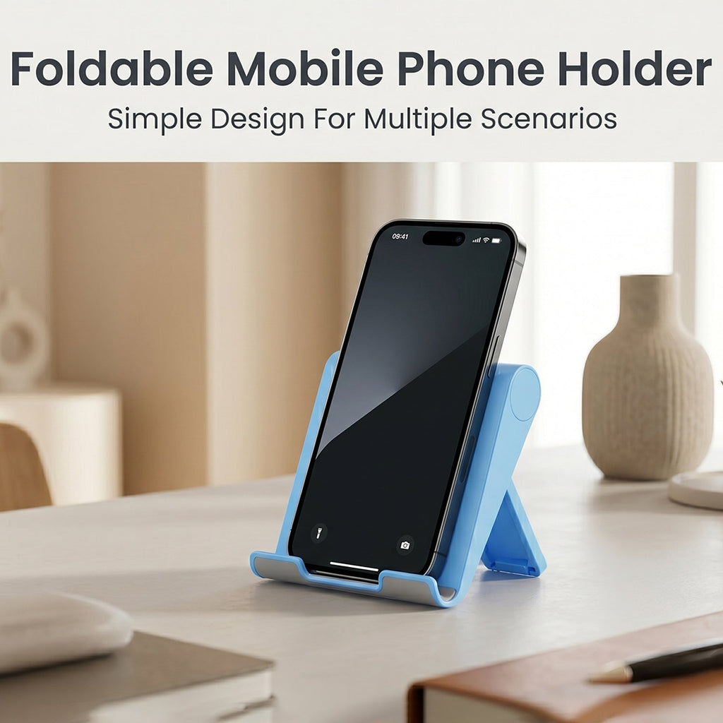 ALVENZA Mobile Phone Stand – Adjustable, Foldable & Portable for Desk Use