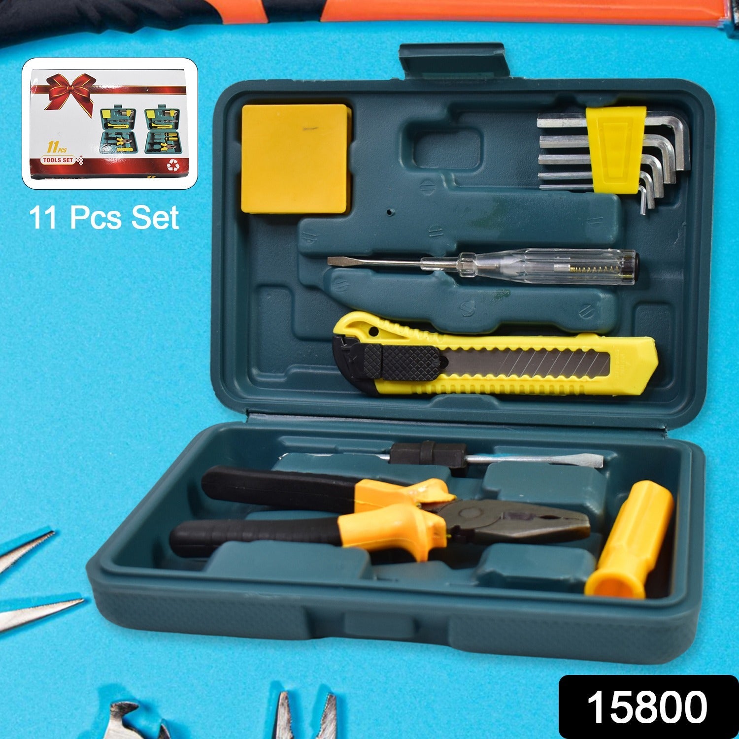 Hardware Tool Set 11 Pcs Multi-Functional Kit | BoltForce - Side View