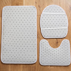3 in 1 Bathroom Mat Set Complete Floor Coverage & Non-Slip Design - Detail View 7
