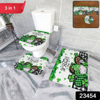 3 in 1 Bathroom Mat Set Complete Floor Coverage & Non-Slip Design - Side View