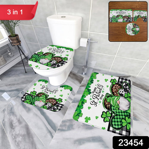 3 in 1 Bathroom Mat Set Complete Floor Coverage & Non-Slip Design - Side View