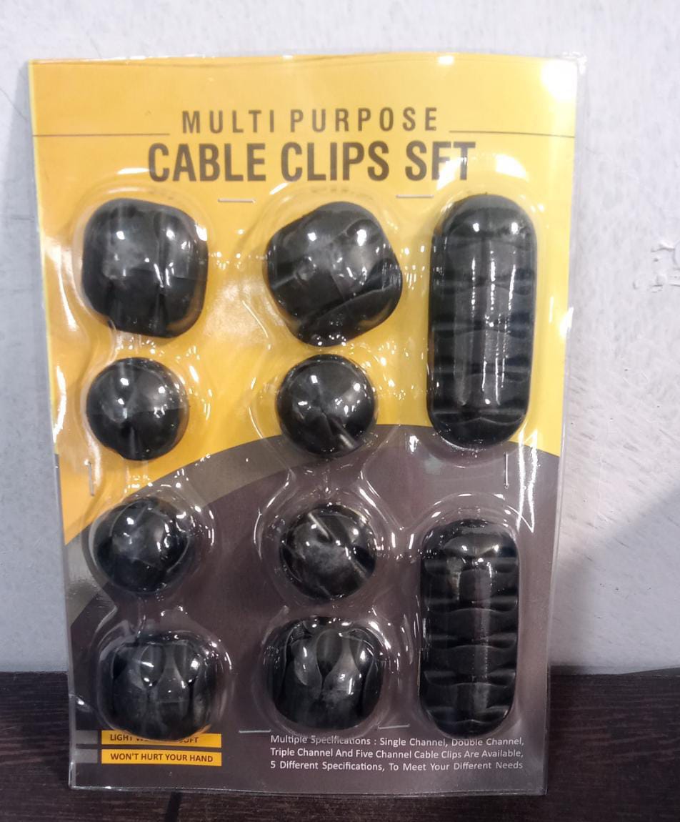 ALVENZA Cable Organiser Clips – Self-Adhesive Wire Management (10 Pc) | DigixDrive