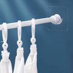 Invisible Self Adhesive Curtain Rod Holder Damage-Free & Reusable - Front View