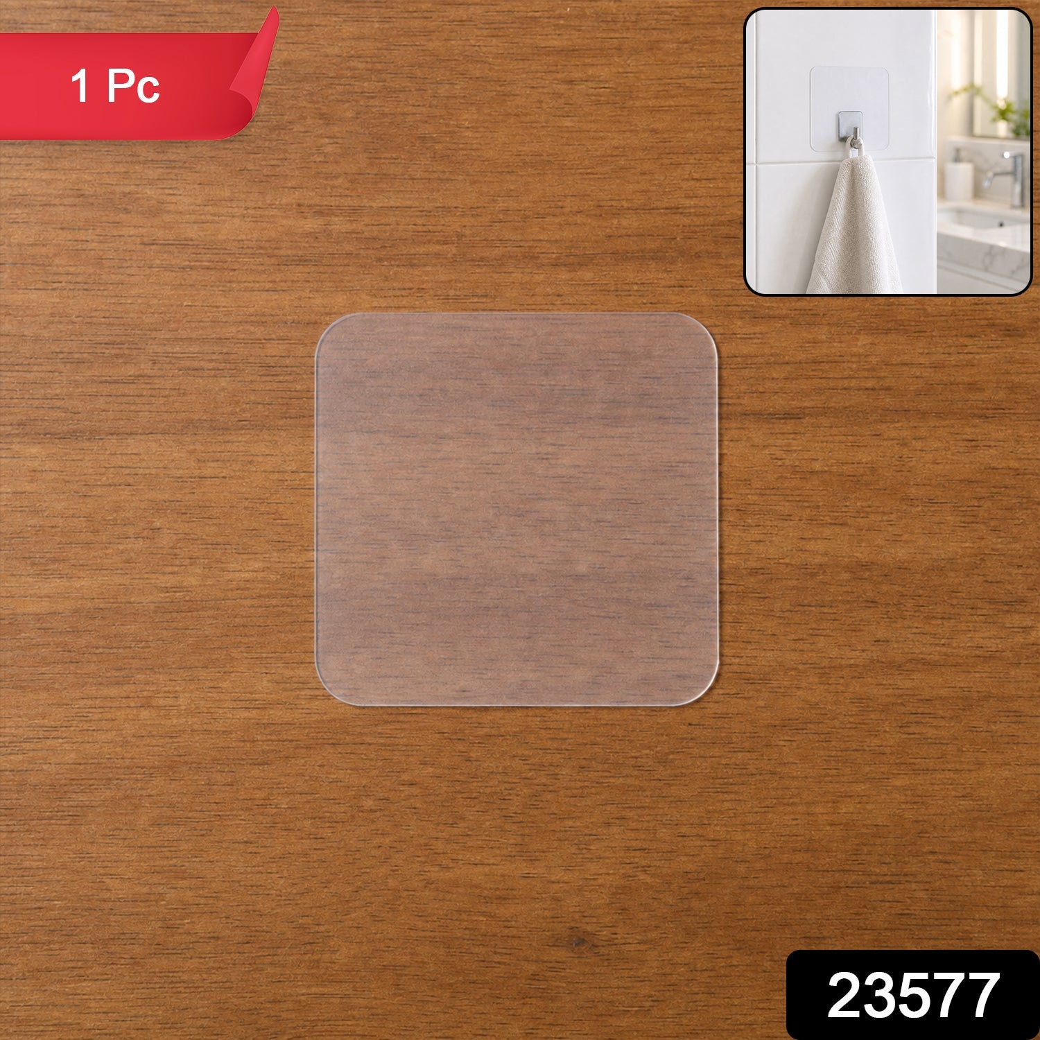 Reusable Nano Adhesive Gel Pad Strong & Washable Surface Holder - Side View