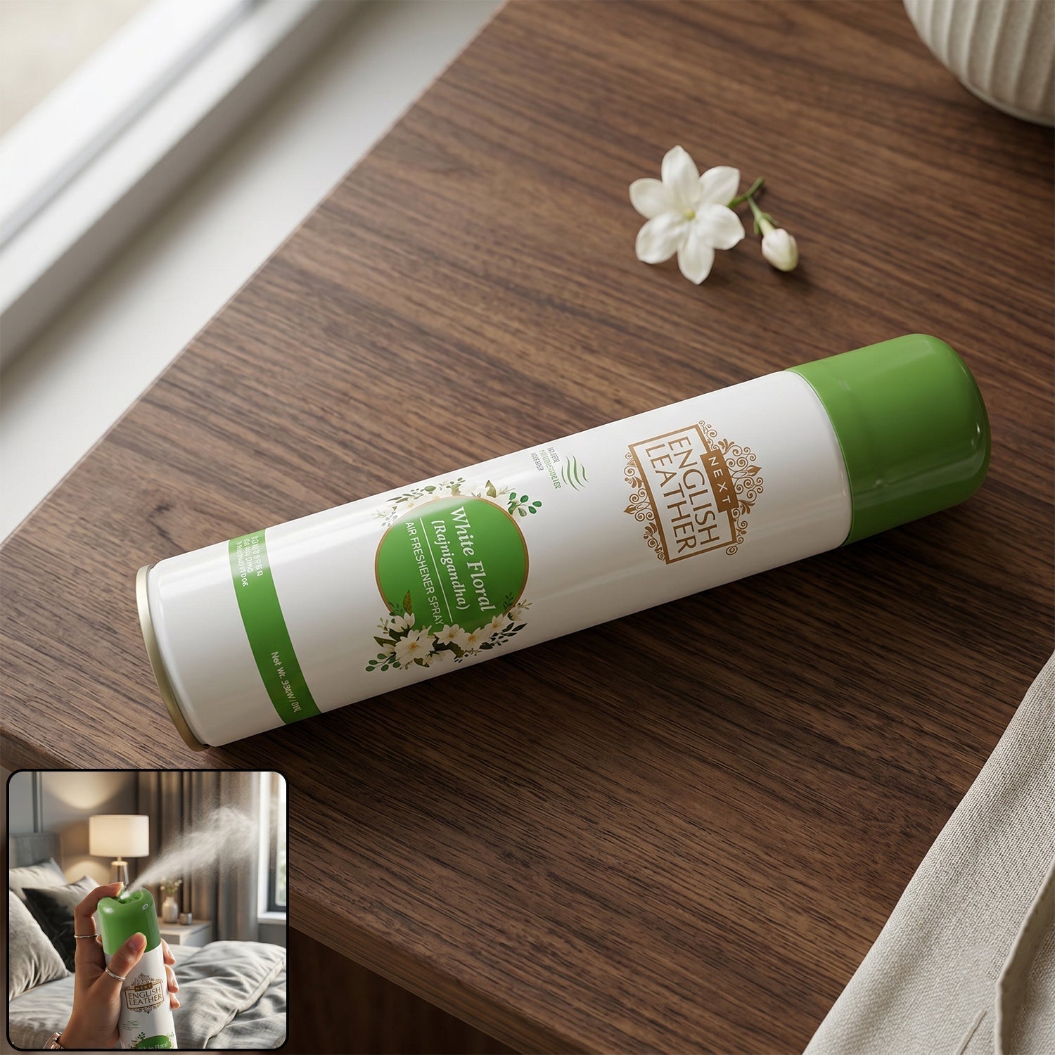 Rajnigandha Air Freshener Spray Long-lasting White Floral Fragrance