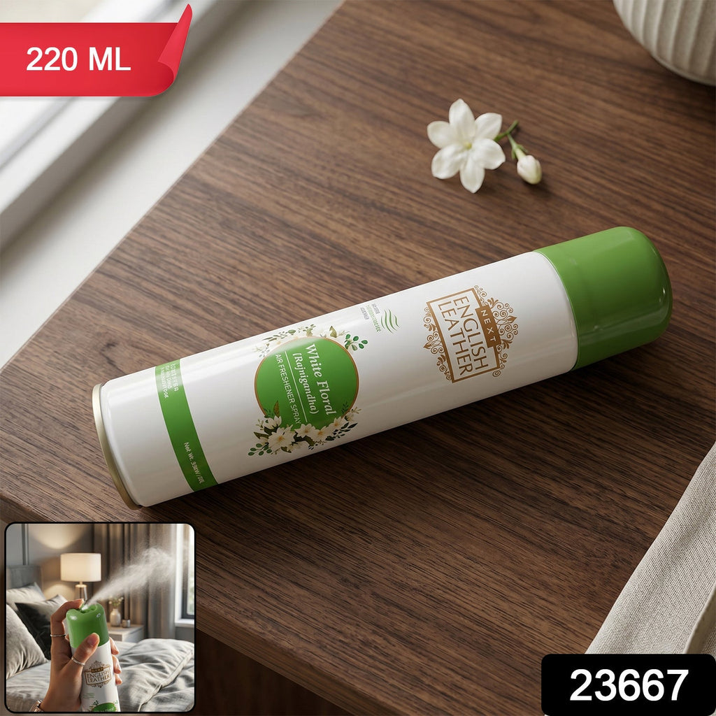 Rajnigandha Air Freshener Spray Long-lasting White Floral Fragrance - Side View