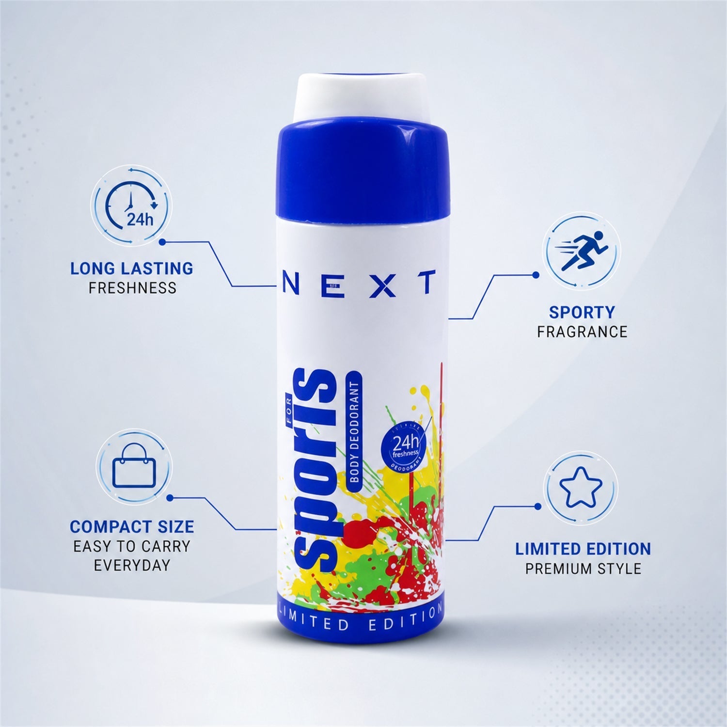 Body Spray for Men Long-Lasting Freshness & Sports Scent - Detail View 6