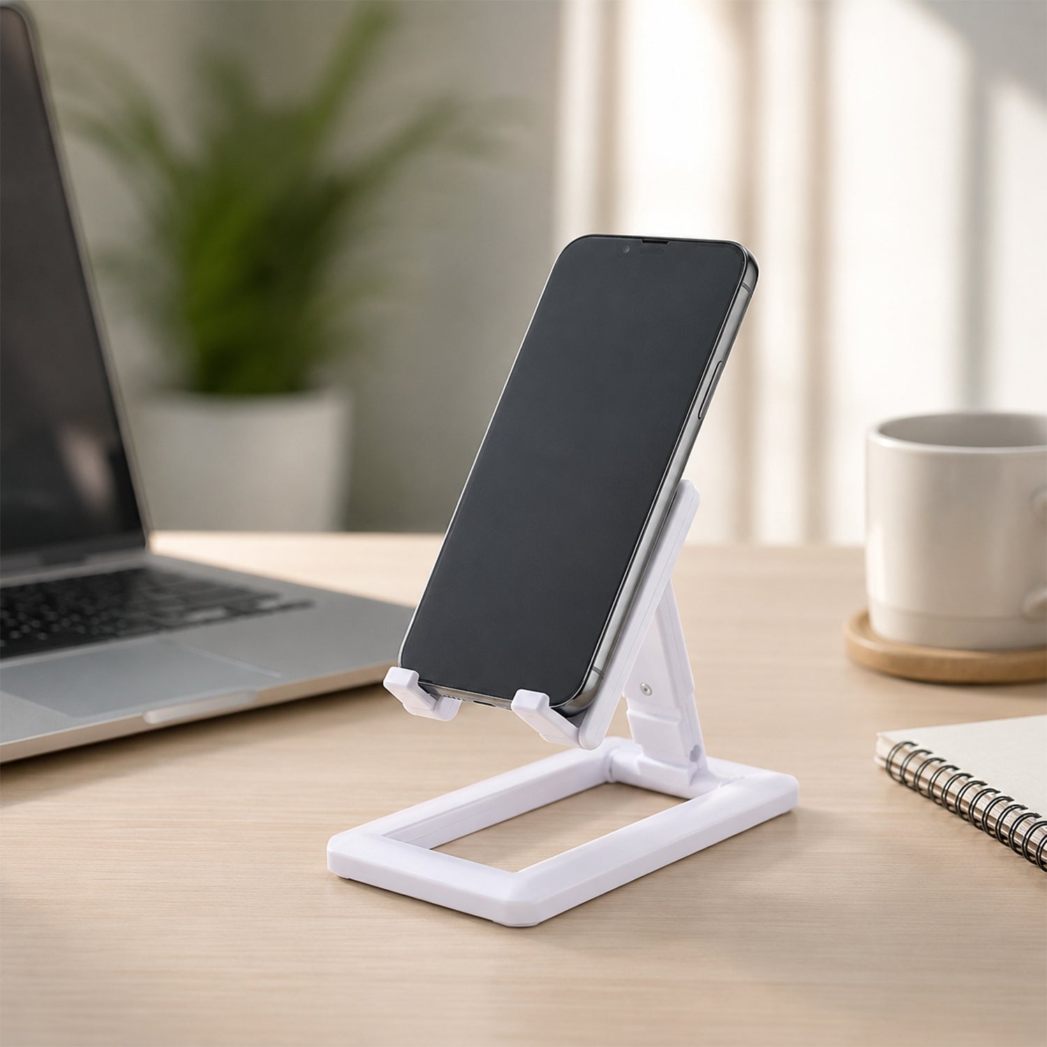ALVENZA Foldable Plastic Mobile Phone Holder – Adjustable & Portable Stand