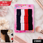 Elastic Hairband Set Gentle Grip & Vibrant Colors for All-Day Hold - Side View