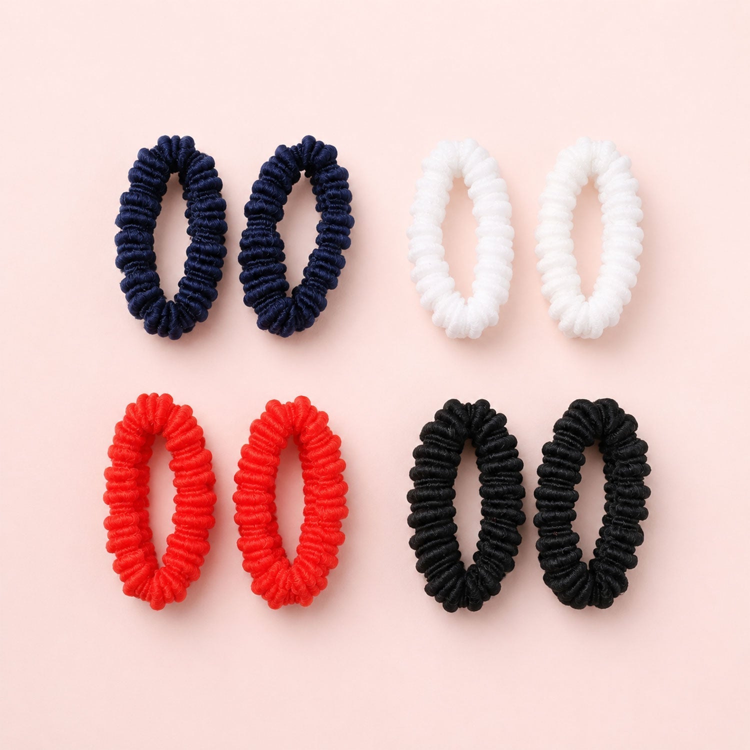 Elastic Hairband Set Gentle Grip & Vibrant Colors for All-Day Hold - Back View