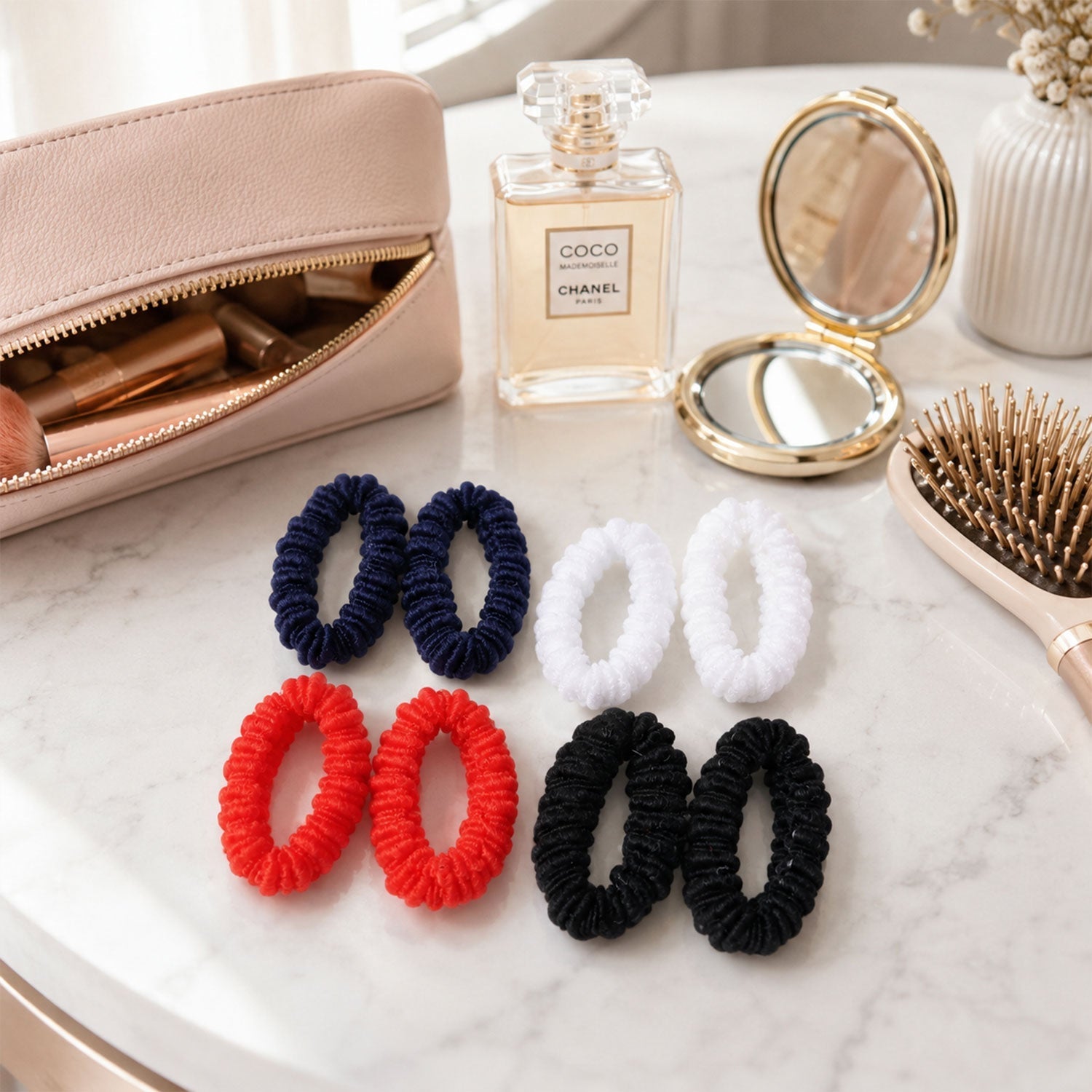 Elastic Hairband Set Gentle Grip & Vibrant Colors for All-Day Hold - Detail View 6