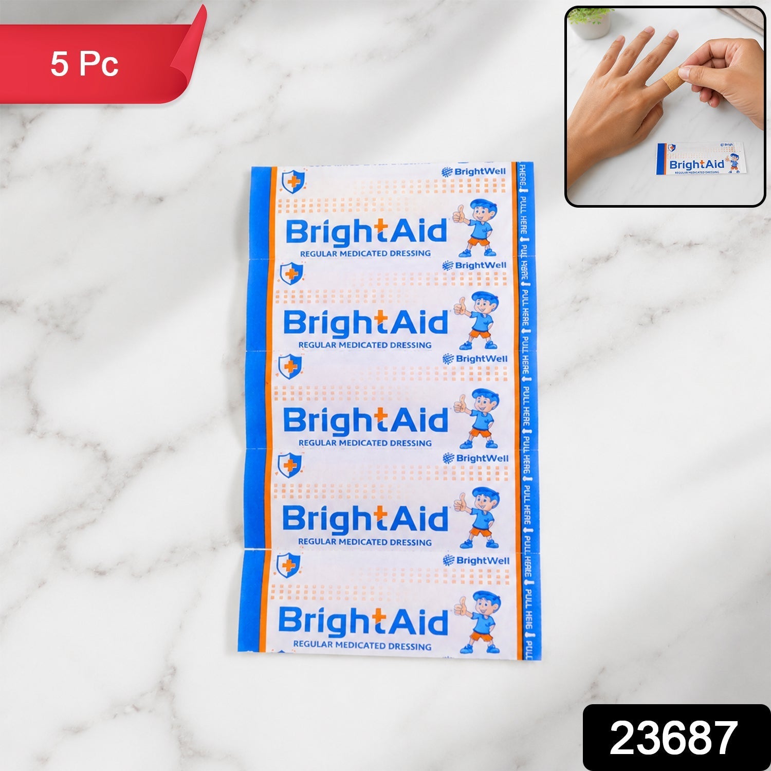 Adhesive Bandages Medicated Sterile Sheets for Minor Wounds - Side View