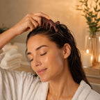 Wooden Scalp Massager Comb Promotes Hair Growth & Relaxation - Side View