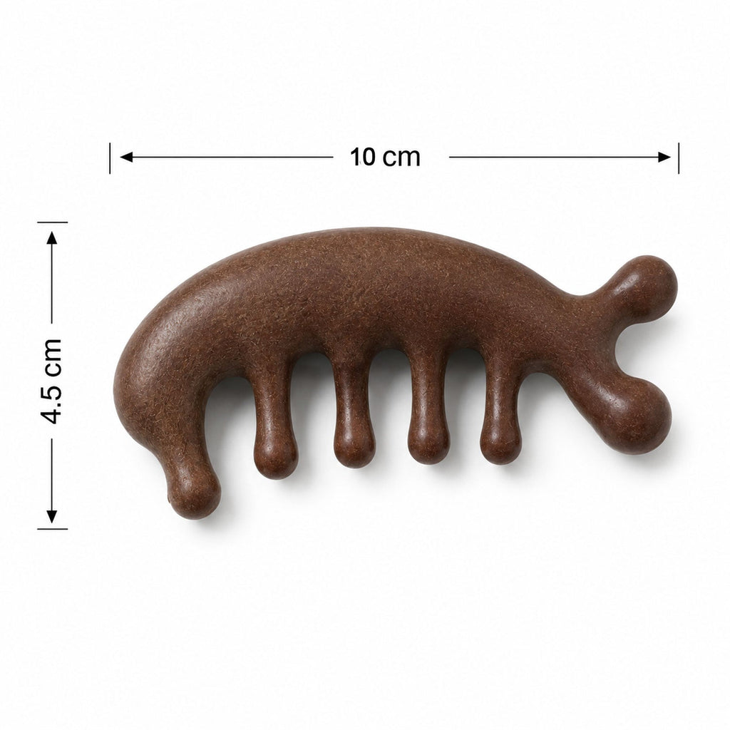 Wooden Scalp Massager Comb Promotes Hair Growth & Relaxation - Detail View 6