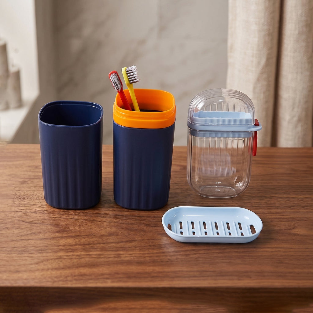 Bathroom Accessories Combo Set Stylish & Travel-Friendly Organisation