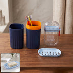Bathroom Accessories Combo Set Stylish & Travel-Friendly Organisation - Front View
