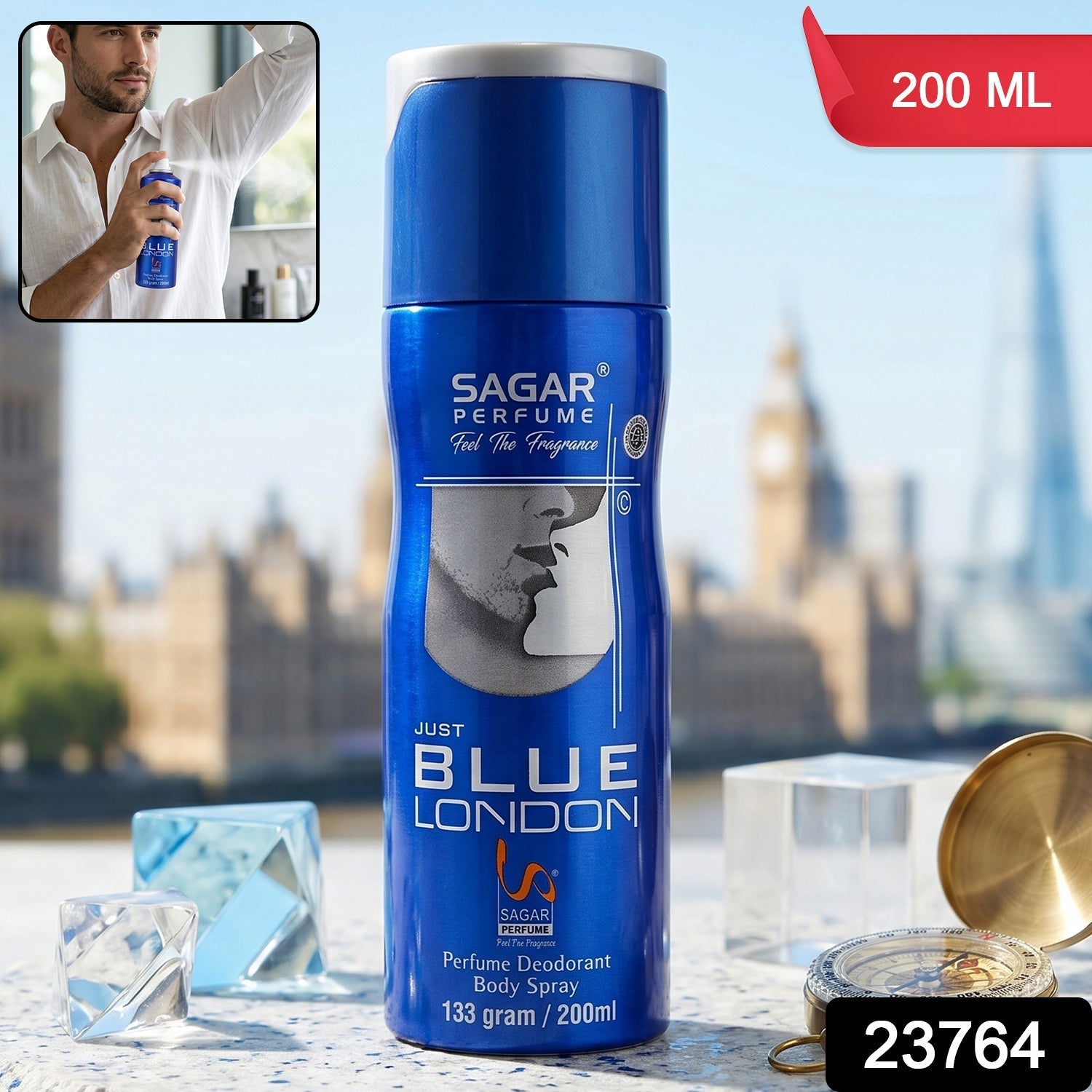 Men's Long Lasting Perfume Body Spray Daily Freshness and Confidence - Side View