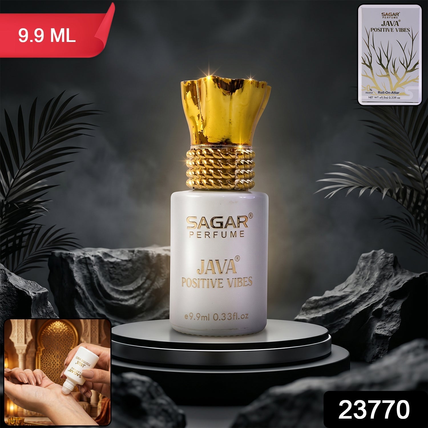 Unisex Perfume Oil Long-lasting, Refreshing Fragrance & Travel-friendly - Side View