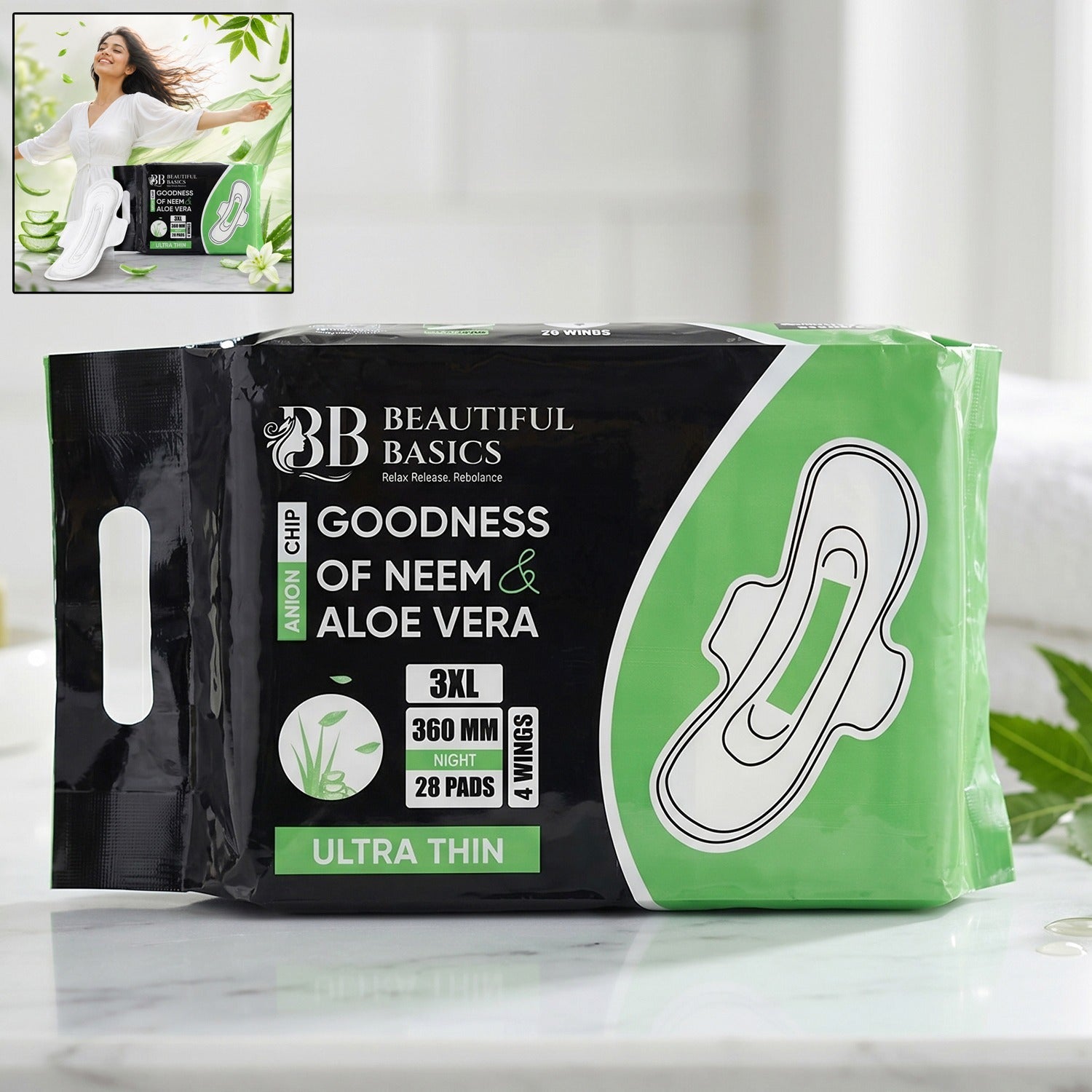 Sanitary Pads Extra Long Night Protection for Heavy Flow