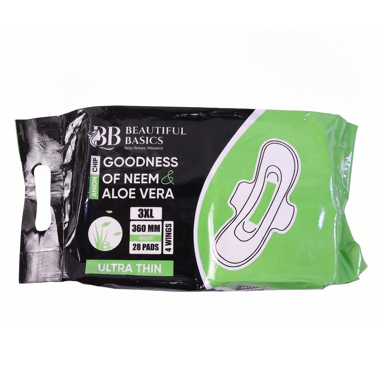 Sanitary Pads Extra Long Night Protection for Heavy Flow - Back View