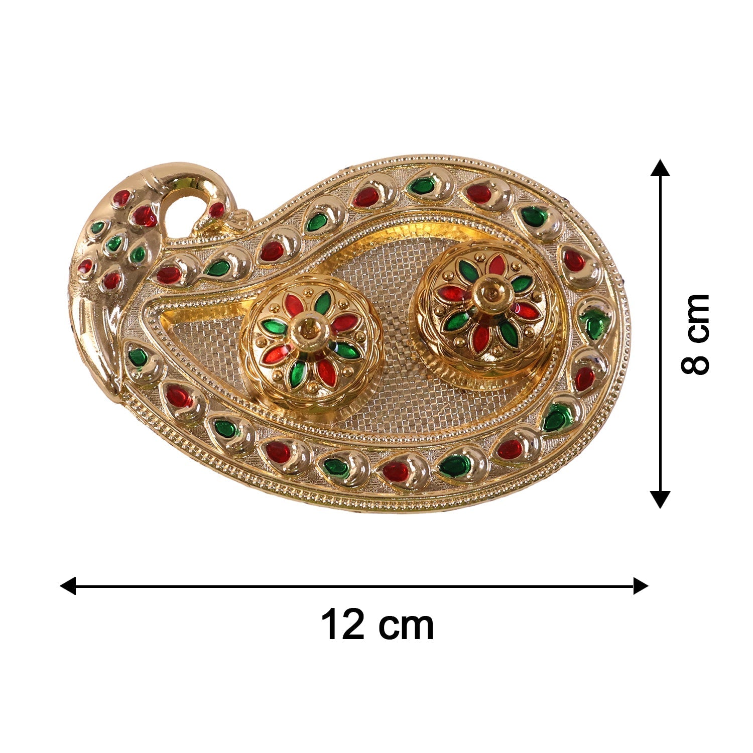 Golden Kumkum Kankavati Holder Elegant Pooja Organiser - Detail View 6