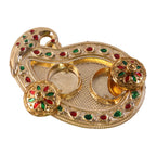Golden Kumkum Kankavati Holder Elegant Pooja Organiser - Detail View 5