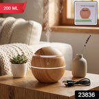 Ultrasonic Aroma Diffuser Compact 200ml with Color LED Light - Side View