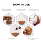 Ultrasonic Aroma Diffuser Compact 200ml with Color LED Light - Back View