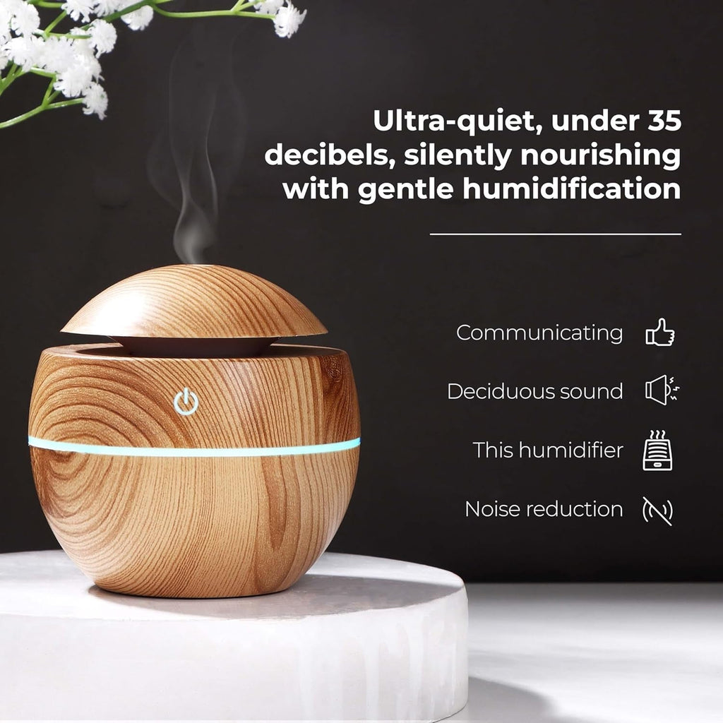 Ultrasonic Aroma Diffuser Compact 200ml with Color LED Light - Detail View 8