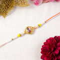 ALVENZA Lord Krishna Rakhi – Elegant Designer Thread for Raksha Bandhan