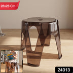 Plastic Sitting Stool Lightweight & Multipurpose Design for Home & Outdoor - Side View