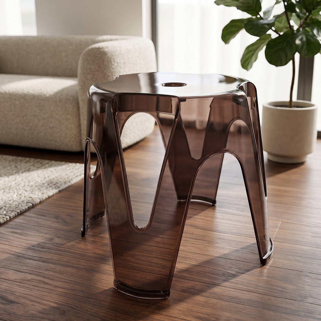 Plastic Sitting Stool Lightweight & Multipurpose Design for Home & Outdoor - Front View