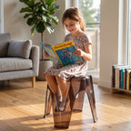Plastic Sitting Stool Lightweight & Multipurpose Design for Home & Outdoor - Back View