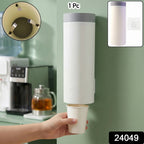 Wall Mounted Paper Cup Holder Space-Saving Dispenser for Hygiene - Side View