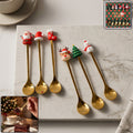 Golden Cartoon Spoon Set Stylish & Durable Tableware