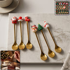 Golden Cartoon Spoon Set Stylish & Durable Tableware