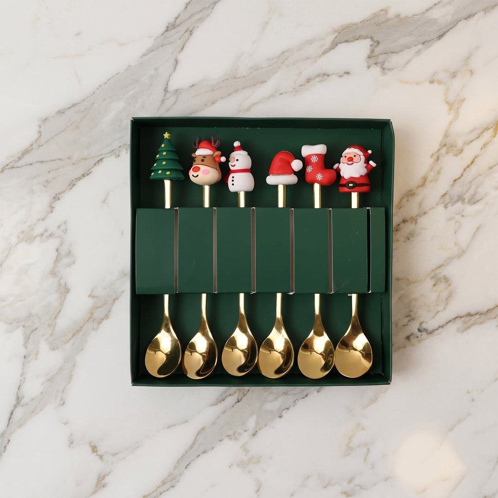 Golden Cartoon Spoon Set Stylish & Durable Tableware - Detail View 7