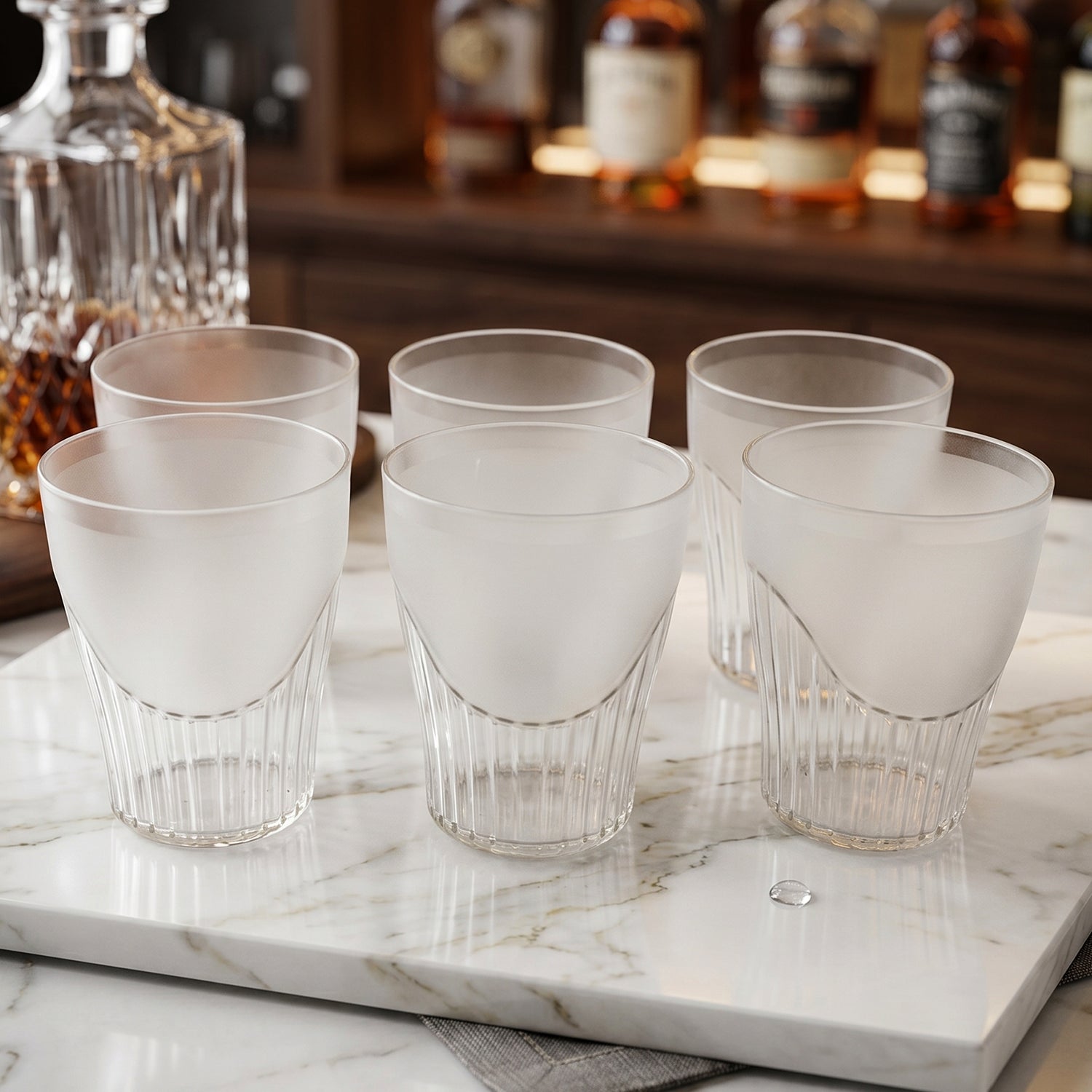 Unbreakable Plastic Juice Glass Set Safe & Stylish Drinkware for Home - Back View