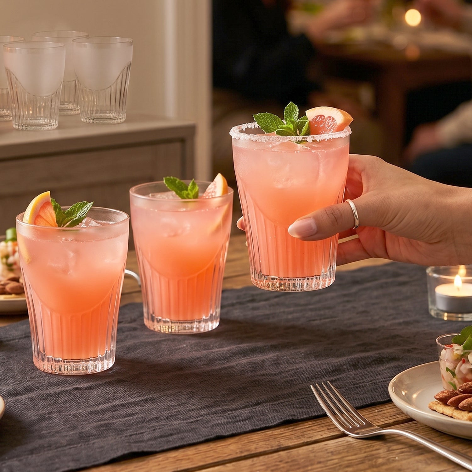 Unbreakable Plastic Juice Glass Set Safe & Stylish Drinkware for Home - Detail View 7