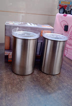 Stainless Steel Airtight Containers 2 Pc Set (500ml Each) | Konvex - Detail View 7