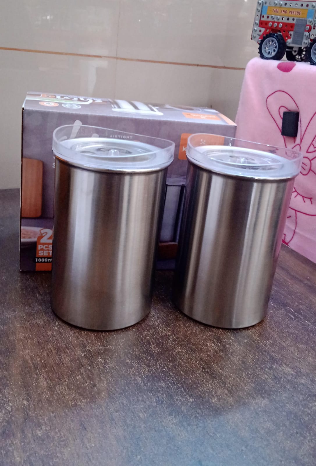 Stainless Steel Airtight Containers 2 Pc Set (500ml Each) | Konvex - Detail View 7